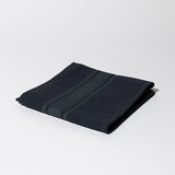 Torchon Bayadère Vert de Gris & Charbon