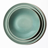 Assiette en Grès - Vert de Gris