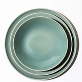 Assiette en Grès - Vert de Gris