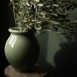 Menton Jar - Gray Green